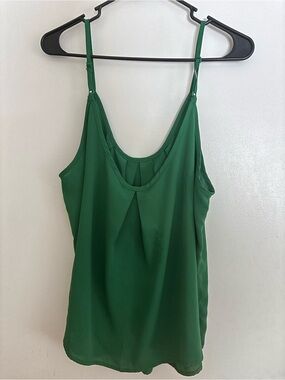 SHEIN Emerald Green Scoop Neck Adjustable Strap Camisole